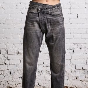 R13 crossover jeans, Leyton Black wash, size 28